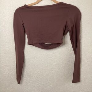 Lazuli label open back crop top pink stretch. Sport clothing pink